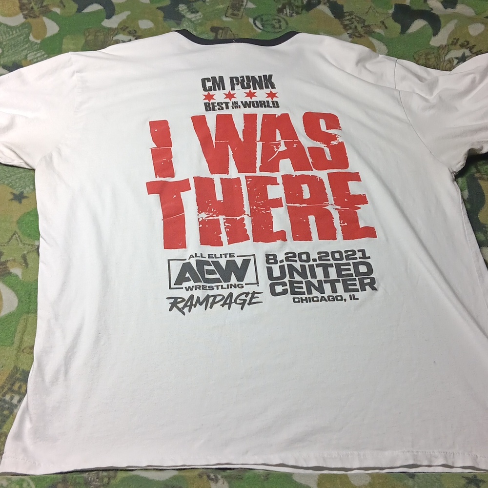 CM Punk XL AEW Debut Rampage @ United Center Chicago Shirt RARE - Picture 3 of 7